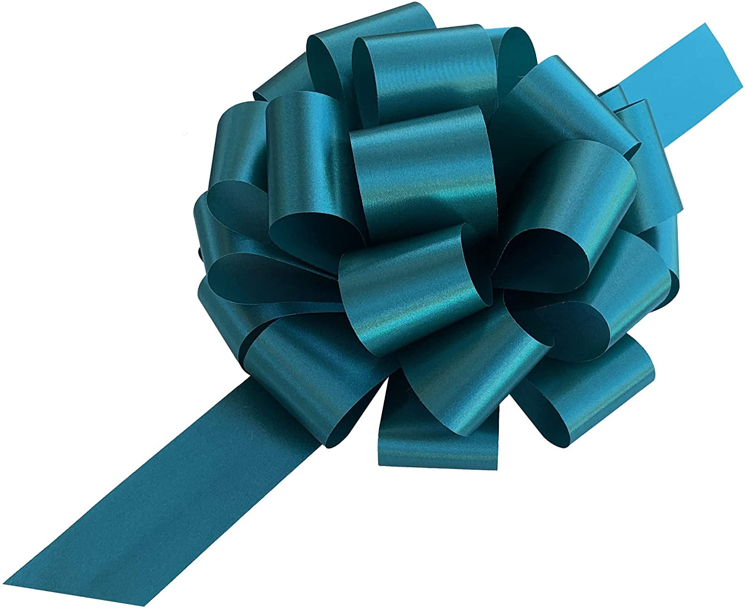 Light Blue Ribbon Pull Bows - 9 inch Wide, Set of 6, Gift Bows, Christmas, Easter