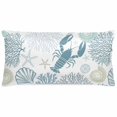 thumbnail image 1 of Teal Blue Coastal Pillow Cases Cal King Size, Smooth Satin Pillowcase for Hair and Skin, Summer Lobster Coral Nautical Decorative Cooling Bed Pillow Covers with Zipper, 20x40 Inches, 1 of 5