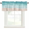 Wave Power Rods Teal Blue Coastal Rod Pocket Curtain Valance, Waves Summer Beach Ocean ...