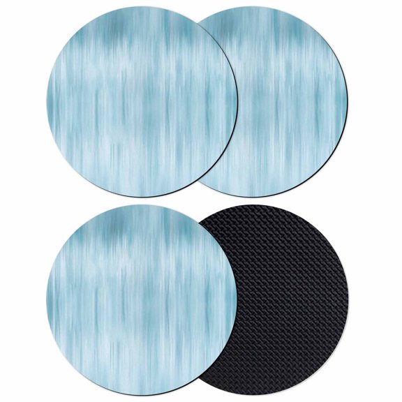 Teal Blue Coasters Set of 4, Absorbent Coasters for Drinks, Modern Abstract Art Ombre Striped Coaster for Desk Coffee Table Protection, Home Decor House Warming Gifts 4"