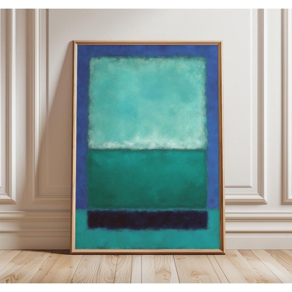 Teal Blue Color Field Poster Unframed Paper Print