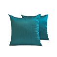 thumbnail image 1 of Teal Blue Decorative Lumbar Pillow Cover 12"x18" | Pack of 2 Modern Art Silk Oblong Cushion Cover | Solid & Two Tone Silk Pillowcases for Bed, Couch & Sofa, Modern Home Décor - Teal Blue Luxury, 1 of 9