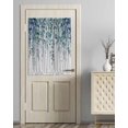 thumbnail image 1 of Teal Blue Eucalyptus Leaves Blackout Curtains, French Door Curtains for Door Window, Spring Floral Summer Botanical Privacy Drapery for Patio/Sidelight Doors, 1 Panel with Tieback, 54 x 40 Inches, 1 of 6