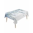 thumbnail image 1 of Teal Blue Eucalyptus Leaves Table Cloth, Spring Floral Summer Botanical Waterproof Tablecloth for Rectangle Tables, Reusable Washable Fabric Table Cover for Restaurant Kitchen Dining Tables 54"x108", 1 of 6