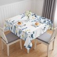 thumbnail image 1 of Teal Blue Eucalyptus Leaves Table Cloth Waterproof Tablecloths, Farmhouse Botanical Watercolor Tablecloth Dining Table Cover for Kitchen Party Tabletop Outdoor, Square Tablecloth 54x54 Inch, 1 of 9