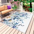 thumbnail image 1 of Teal Blue Eucalyptus Outdoor Rug 4x6 Ft, Non Slip Washable Area Rug, Spring Farmhouse Floral Leaves Patio Rugs Carpet Runner, Large Floor Mat for Indoor/Outdoor Deck Porch Camping, 1 of 8