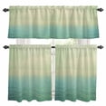 thumbnail image 1 of Teal Blue Gradient Ocean Kitchen Curtains Valances and Tiers Set of 3 Gradient Glowing Horizon Sky Scenery Retro Tier Curtains and Valance with Rod Pocket for Small Windows, 27.5"x24", 1 of 9