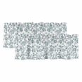 thumbnail image 1 of Teal Blue Green Valances for Windows, Decorative Rod Pocket Window Valance Curtains, Vintage Farmhouse Boho Flower Leaf Short Curtain Drapes for Kitchen/Bathroom/Living Room, 2 Panels, 42" W x 18" L, 1 of 8