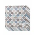 thumbnail image 1 of Teal Blue Grey Geometric Cloth Napkins Washable Set of 4, Morocco Abstract Art Reusable Dinner Table Napkins Cloth Bulk for Weddings Kitchen Restaurants Hotel Events Parties 20 x 20 Inch, 1 of 9