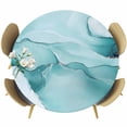 thumbnail image 1 of Teal Blue Marble Round Tablecloth 45-54 Inch Round Fitted Table Cloth with Elastic Edge, Marble Crack Lines Modern Art Waterproof Table Cover Protector for Outdoor Picnic Party Dining, 1 of 6