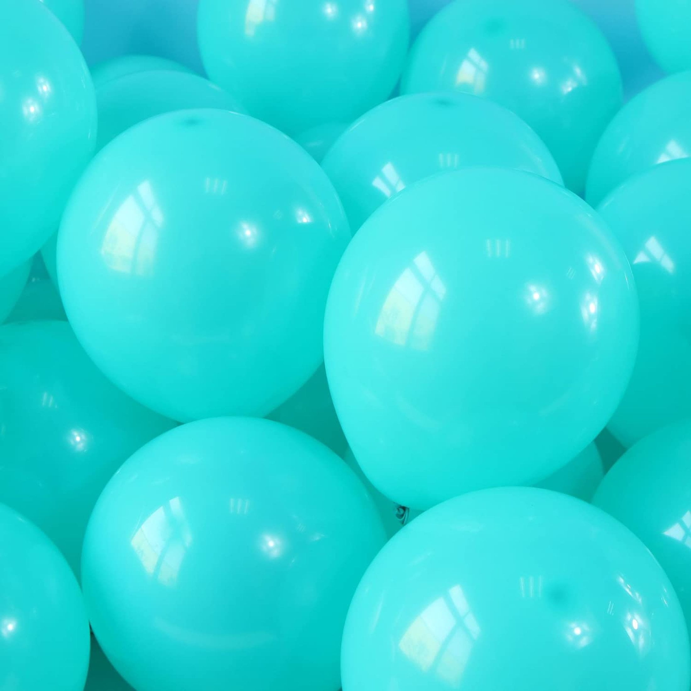 Teal Blue Matte Latex Balloons - 100 Pack 10 Inch Helium Balloons for Birthday, Wedding, Baby Shower - Party Decoration Supplies