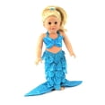 thumbnail image 1 of Teal Blue Mermaid Costume for 18-inch Dolls | American Fashion World, 1 of 1