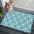 thumbnail image 1 of Teal Blue Modern Geometric Front Door Rugs 2x3 ft Abstract Square Small Rug for Entryway Non Slip Washable Bathroom Door Mat Absorbent Floor Mat for Indoor Entrance, 1 of 9