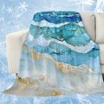 thumbnail image 1 of Teal Blue Ombre Cooling Blanket,Lightweight Breathable Summer Throw Blanket with Double Sided Cold Effect,Modern Coastal Ink Painted Abstract Picnic Blankets Bed Sheet for Hot Sleepers 50"x60", 1 of 8