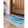 thumbnail image 1 of Teal Blue Ombre Door Mat&nbsp;Indoor Outdoor Entrance, Non Slip Rug for Kitchen Bathroom Entryway Rug, Modern Coastal Ink Painted Abstract Washable Doormat Floor Mat for Office Home Decor 24x36 Inch, 1 of 8