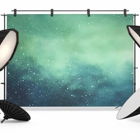 Teal Blue Starry Sky Backdrop for Photoshoot,Photography Photo Studio Background Wall Backdrop,Modern Retro Glow Star Night Back Drop Banner Panel for Portraits Wedding Party Live Streaming 7x5Ft