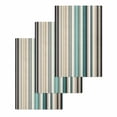 thumbnail image 1 of Teal Blue Striped Kitchen Dish Towels for Drying Dishes Set of 3, Farmhouse Stripes Modern Abstract Art Waffle Weave Microfiber Hand Tea Bathroom Towels Quick Dry & Absorbent Towel 15.7x23.6, 1 of 7