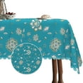thumbnail image 1 of Teal Blue Table Cover for Rectangle Tables,Bohemia Linen Table Cloth,Tablecloth for Dining Kitchen Decor Party,60x84, 1 of 5