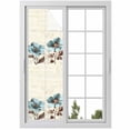 thumbnail image 1 of Teal Blue Tulip Window Privacy Film, Vintage Brown Flowers Elegant Plant Static Cling UV Sun Blocking Heat Control Window Tint Day and Night, Non-Adhesive One Way Windows Privacy Cover 17.7''x78.7'', 1 of 7
