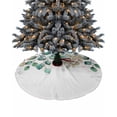 thumbnail image 1 of Teal Botanical Christmas Tree Skirt 48 Inches Large Christmas Skirt Tree, Weeping Leaf Autumn Thanksgiving Tree Skirt Christmas Decorations for Fireplace Party Holidays Indoor Outdoor, 1 of 1