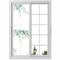 thumbnail image 1 of Teal Botanical Window Privacy Film, Spring Weeping Eucalyptus Leaves Static Cling UV Sun Blocking Heat Control Window Tint Day and Night, Non-Adhesive One Way Windows Privacy Cover 17.7''x78.7'', 1 of 7