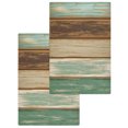 thumbnail image 1 of Teal Brown Kitchen Dish Towels for Drying Dishes Set of 2, Farmhouse Rustic Wooden Plank Board Waffle Weave Microfiber Hand Tea Bathroom Towels Quick Dry & Absorbent Towel 15.7x23.6, 1 of 7