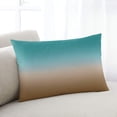thumbnail image 1 of Teal Brown Ombre Standard Size Pillow Cover,Pillowcase Protectors with Zipper,Breathable Decorative Throw Pillow Case Cover,Turquoise Gradient Modern Abstract Art Pillow Shams for Couch 20x26Inch, 1 of 8