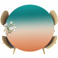 thumbnail image 1 of Teal Burnt Orange Ombre Round Tablecloth 45-54 Inch Round Fitted Table Cloth with Elastic Edge, Modern Gradient Abstract Art Waterproof Table Cover Protector for Outdoor Picnic Party Dining, 1 of 9