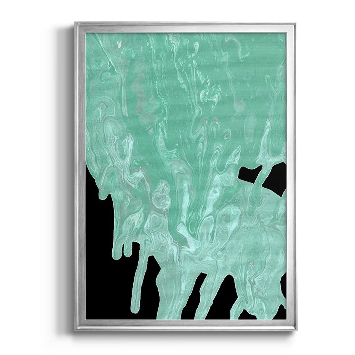 Teal Cascade I Premium Framed Print, in Gold, Black, or Silver - Ready to Hang