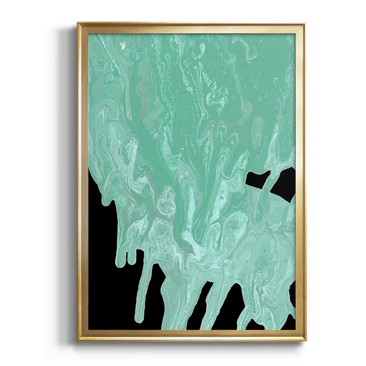 Teal Cascade I Premium Framed Print, in Gold, Black, or Silver - Ready to Hang