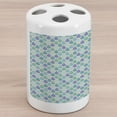 thumbnail image 1 of Teal Ceramic Toothbrush Holder, Colorful Water Droplets Rain Themed Image Natural World in Abstract Manner, Decorative Versatile Countertop for Bathroom, 4.5" X 2.7", Aqua Teal Lavender, 1 of 4