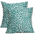 thumbnail image 1 of Teal Cheetah Throw Pillow Covers 16X16 Inches Set of 2 Leopard Decorative Pillow Cases Animal Wildlife Pillow Cover Fall Autumn Home Decor for Sofa Couch Housewarming Gift Bed Porch Outdoor, 1 of 6