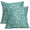 thumbnail image 1 of Teal Cheetah Throw Pillow Covers 20X20 Inches Set of 2 Leopard Decorative Pillow Cases Animal Wildlife Pillow Cover with Zipper Home Decor for Sofa Couch Housewarming Gift Bed Porch Outdoor, 1 of 6