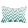 thumbnail image 1 of Teal Chevron Throw Pillow Cover 12 x 20 Inch Decorative Pillow Cover Ombre Geometric Ocean Wave V-shaped Lumbar Pillowcase Seasonal Rectangle Cushion Case for Couch Sofa Bed Living Room, 1 of 7