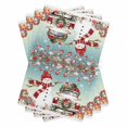 thumbnail image 1 of Teal Christmas Kitchen Towels Set of 4, Water Absorbent Dish Towel, Snowman Truck Xmas Balls Snowflake Decorative Hand Towels - Quick Drying Cloth for Cooking Baking, 18x28 Inch, 1 of 8