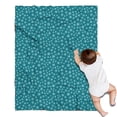 thumbnail image 1 of Teal Christmas Snowflake Pattern Blanket,Comfortable Soft Flannel Throw Blanket,All Season,Warm Lightweight Blankets for Sofa Bed Couch Living Room Chair,30"x40", 1 of 4