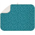 thumbnail image 1 of Teal Christmas Snowflake Pattern Dish Drying Mat for Kitchen 1 Pack, Ultra Absorbent Microfiber Dishes Drainer Mats,18x24in(46x61cm), 1 of 4