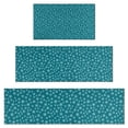 thumbnail image 1 of Teal Christmas Snowflake Pattern Kitchen Rugs Sets Of 3,Kitchen Runner Rugs Non Skid Washable,Decorative Kitchen Floor Mats for Kitchen,Sink,Laundry,17"x30"+ 17"x47" + 17"x59", 1 of 6