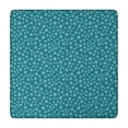 thumbnail image 1 of Teal Christmas Snowflake Pattern Square Fitted Tablecloth with Elastic Edge,Square Table Cover,Washable Elastic Table Cover for Home Kitchen Party Decor 34"x34", 1 of 6