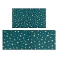 thumbnail image 1 of Teal Christmas Star Pattern Kitchen Rugs Sets Of 2,Anti Fatigue Kitchen Mat Rugs Non Slip Washable,Decorative Kitchen Floor Mats for Kitchen,Sink,Laundry,17"x30"+17"x47", 1 of 7