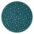thumbnail image 1 of Teal Christmas Star Pattern Round Blanket,Comfortable Soft Flannel Throw Blanket,All Season,Warm Lightweight Blankets for Sofa Bed Couch Living Room Chair 60"x60", 1 of 5