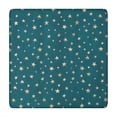 thumbnail image 1 of Teal Christmas Star Pattern Square Fitted Tablecloth with Elastic Edge,Square Table Cover,Washable Elastic Table Cover for Home Kitchen Party Decor 34"x34", 1 of 6