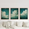 Teal Cloud Abstract Wall Art Prints Set, Minimalist Decor - Walmart.com