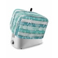 thumbnail image 1 of Teal Coastal Beach Small Toaster Cover 2 Slice, Kitchen Appliance Covers, Nautical Starfish Coral Vintage Wooden Toaster Oven Cover with Loop, Bread Machine Cover Polyester Dust Cover Protection, 1 of 4
