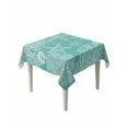 thumbnail image 1 of Teal Coastal Table Cloth, Waterproof Tablecloth for Square Tables, Starfish Coral Summer Beach Ocean Reusable Washable Fabric Table Cover for Restaurant Kitchen Dining Tables 54"x54", 1 of 9
