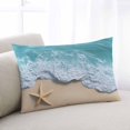 thumbnail image 1 of Teal Coastal Throw Pillow Covers, Summer Beach Starfish Nautical Seaside Soft Breathable Pillow Cases with Invisible Zipper for Sleeping, Body Pillowcases for Couch Bed Sofa Chair 24x36 Inches, 1 of 6