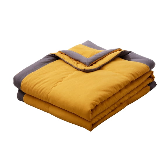 Teal Comforter Set King, Lightweight Blanket, Comforter Blanket, 102X90 In, Mustard Gray Border, Reversible, Microfiber, Down Alternative, Quilt, All-Season, Bedspread, Throw