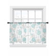 thumbnail image 1 of Teal Coral Sheer Curtains 45 Inch Long 2 Panels, Watercolor Conch Shell Ocean Coastal Light Filtering Rod Pocket Curtains, Sheer Voile Drapes for Living Room Bedroom, 52"x45", 1 of 8
