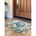thumbnail image 1 of Teal Crab Coastal Door Mat&nbsp;Indoor Outdoor Entrance, Non Slip Rug for Kitchen Bathroom Entryway Rug, Summer Beach Nautical Starfish Retro Washable Doormat Floor Mat for Office 20x31.5 Inch, 1 of 8