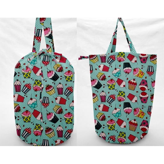 Teal Cupcakes 5 Gallon Carboy Bottle Drawstring Carrier & Cover by Penny's Needful Things